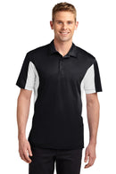 Sport-Tek ®  Side Blocked Micropique Sport-Wick ®  Polo. ST655 - Black/ White