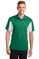 Sport-Tek ®  Side Blocked Micropique Sport-Wick ®  Polo. ST655 - Kelly Green/ White