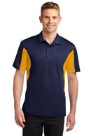 Sport-Tek ®  Side Blocked Micropique Sport-Wick ®  Polo. ST655 - True Navy/ Gold