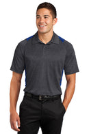 Sport-Tek ®  Heather Colorblock Contender   Polo. ST665 - Graphite Heather/ True Royal