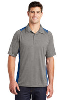 Sport-Tek ®  Heather Colorblock Contender   Polo. ST665 - Vintage Heather/ Royal