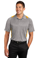Sport-Tek ®  Heather Colorblock Contender   Polo. ST665 - Vintage Heather/ Gold