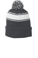 Sport-Tek ®  Stripe Pom Pom Beanie.  STC28