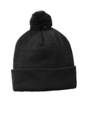Sport-Tek  ®  Solid Pom Pom Beanie. STC37