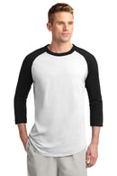 Sport-Tek ®  Colorblock Raglan Jersey.  T200 - White/ Black