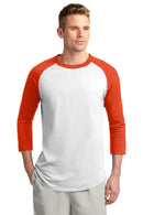 Sport-Tek ®  Colorblock Raglan Jersey.  T200 - White/ Deep Orange
