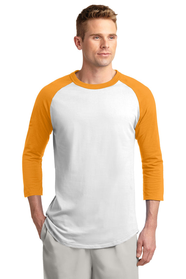 Sport-Tek ®  Colorblock Raglan Jersey.  T200 - White/ Gold