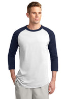 Sport-Tek ®  Colorblock Raglan Jersey.  T200 - White/ Navy