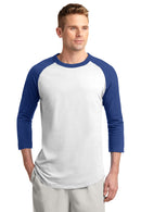 Sport-Tek ®  Colorblock Raglan Jersey.  T200 - White/ Royal