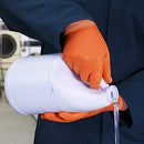 Gloveworks Ultra [GWUOFN] 8 Mil Heavy Duty Industrial Orange Flock-Lined Raised Diamond Texture Nitrile Disposable Gloves.  (Case of 500).  Live Chat for Bulk Discounts.