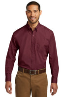 Port Authority ®  Long Sleeve Carefree Poplin Shirt. W100 - Burgundy
