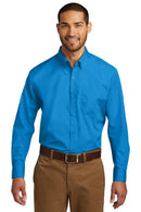 Port Authority ®  Long Sleeve Carefree Poplin Shirt. W100 - Coastal Blue