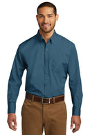Port Authority ®  Long Sleeve Carefree Poplin Shirt. W100 - Dusty Blue