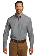 Port Authority ®  Long Sleeve Carefree Poplin Shirt. W100 - Gusty Grey