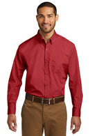 Port Authority ®  Long Sleeve Carefree Poplin Shirt. W100 - Rich Red