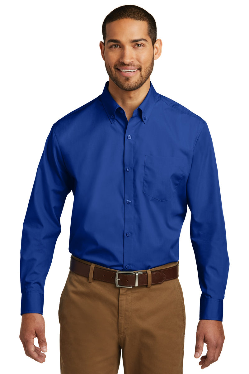 Port Authority ®  Long Sleeve Carefree Poplin Shirt. W100 - True Royal