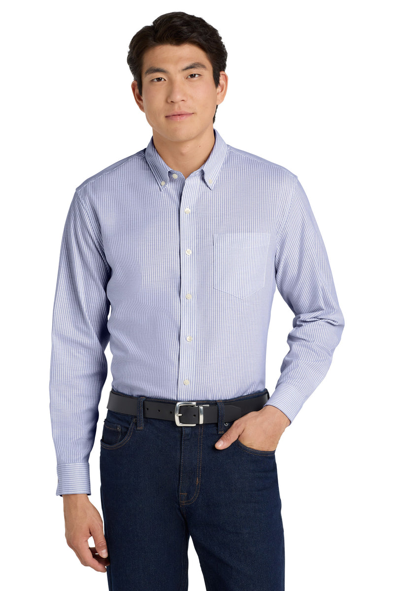 Port Authority  ®  SuperPro    Oxford Stripe Shirt. W657