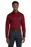Port Authority ®  Long Sleeve SuperPro React   Twill Shirt. W808 - Burgundy