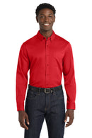 Port Authority ®  Long Sleeve SuperPro React   Twill Shirt. W808 - Rich Red