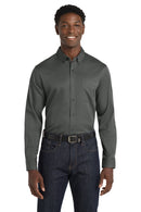 Port Authority ®  Long Sleeve SuperPro React   Twill Shirt. W808 - Storm Grey