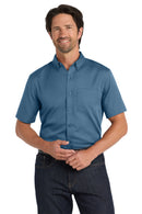 Port Authority ®  Short Sleeve SuperPro React   Twill Shirt. W809 - Regatta Blue