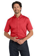 Port Authority ®  Short Sleeve SuperPro React   Twill Shirt. W809 - Rich Red