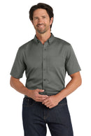 Port Authority ®  Short Sleeve SuperPro React   Twill Shirt. W809 - Storm Grey