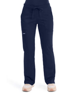 Cherokee Mid Rise Moderate Flare Drawstring Pant. Item WW120P in CK WW REVOLUTION Collection. Live Chat for Bulk Discounts.