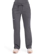Cherokee Mid Rise Moderate Flare Drawstring Pant. Item WW120P in CK WW REVOLUTION Collection. Live Chat for Bulk Discounts.