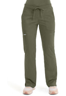 Cherokee Mid Rise Moderate Flare Drawstring Pant. Item WW120T in CK WW REVOLUTION Collection. Live Chat for Bulk Discounts.