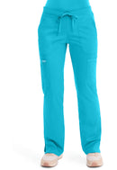 Cherokee Mid Rise Moderate Flare Drawstring Pant. Item WW120 in CK WW REVOLUTION Collection. Live Chat for Bulk Discounts.