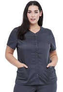 Cherokee Snap Front V-Neck Top. Item WW622 in CK WW REVOLUTION Collection. Live Chat for Bulk Discounts.
