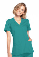 Cherokee Mock Wrap Top. Item WW650 in CK WW ORIGINALS Collection. Live Chat for Bulk Discounts.