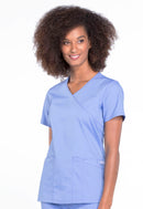 Cherokee Mock Wrap Top. Item WW655 in CK WW PROFESSIONALS Collection. Live Chat for Bulk Discounts.