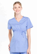 Cherokee Maternity Mock Wrap Top. Item WW685 in CK WW PROFESSIONALS Collection. Live Chat for Bulk Discounts.