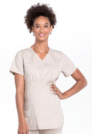 Cherokee Maternity Mock Wrap Top. Item WW685 in CK WW PROFESSIONALS Collection. Live Chat for Bulk Discounts.