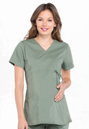 Cherokee Maternity Mock Wrap Top. Item WW685 in CK WW PROFESSIONALS Collection. Live Chat for Bulk Discounts.