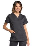 Cherokee Mock Wrap Top. Item WW775AB in CK WW REV TECH Collection. Live Chat for Bulk Discounts.
