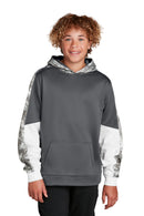 Sport-Tek ®  Youth Sport-Wick ®  Mineral Freeze Fleece Colorblock Hooded Pullover. YST231