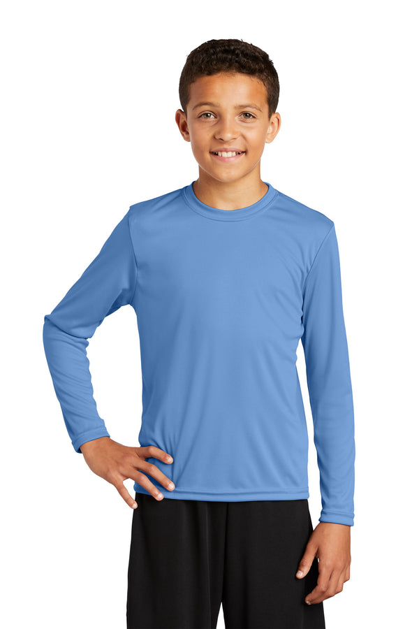 Sport-Tek ®  Youth Long Sleeve PosiCharge ®  Competitor Tee. YST350LS - Carolina Blue