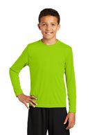 Sport-Tek ®  Youth Long Sleeve PosiCharge ®  Competitor Tee. YST350LS - Lime Shock
