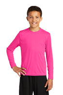 Sport-Tek ®  Youth Long Sleeve PosiCharge ®  Competitor Tee. YST350LS - Neon Pink