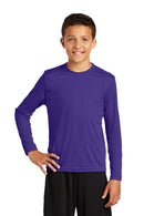 Sport-Tek ®  Youth Long Sleeve PosiCharge ®  Competitor Tee. YST350LS - Purple