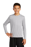 Sport-Tek ®  Youth Long Sleeve PosiCharge ®  Competitor Tee. YST350LS - Silver