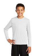 Sport-Tek ®  Youth Long Sleeve PosiCharge ®  Competitor Tee. YST350LS - White
