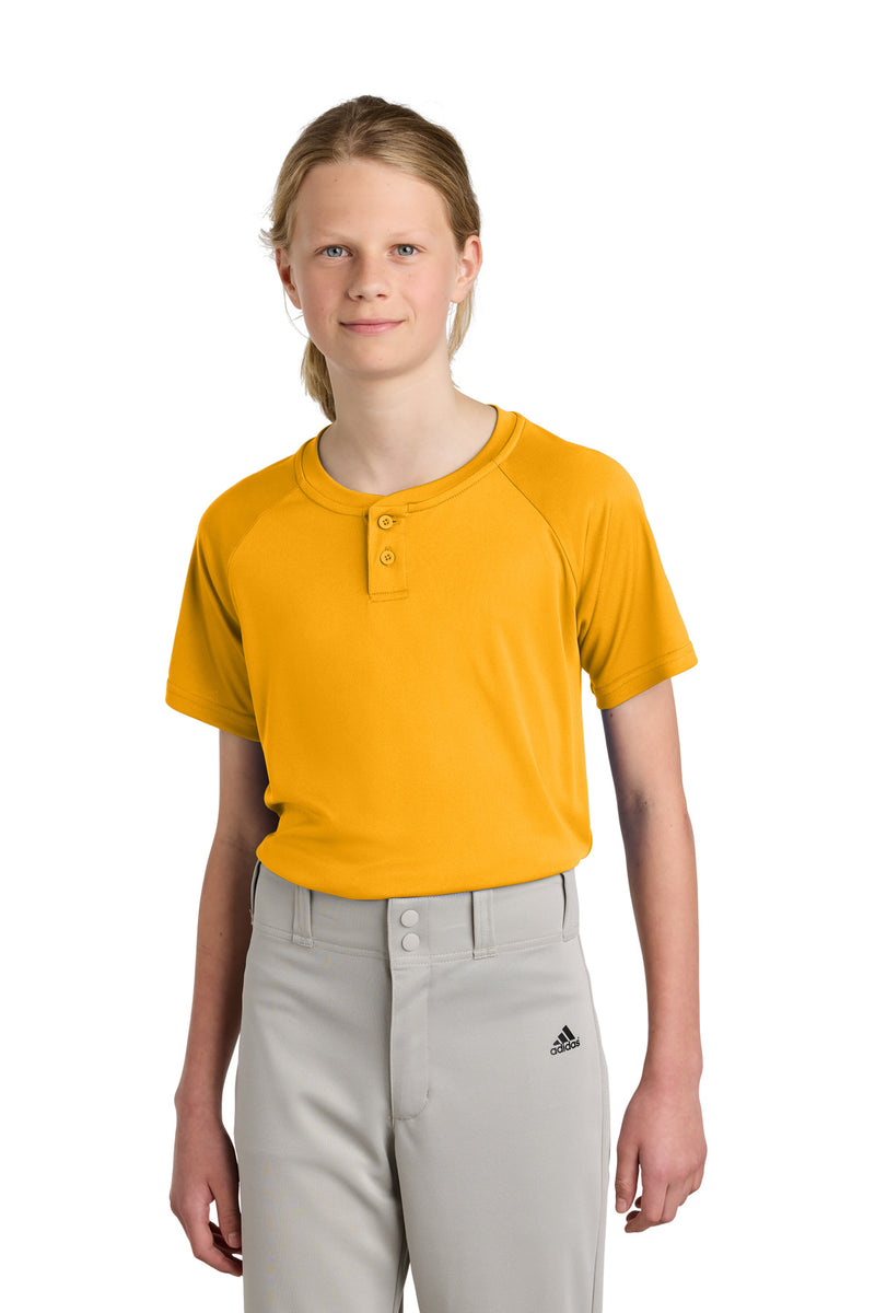 Sport-Tek ®  Youth PosiCharge ®  Competitor   2-Button Henley YST359