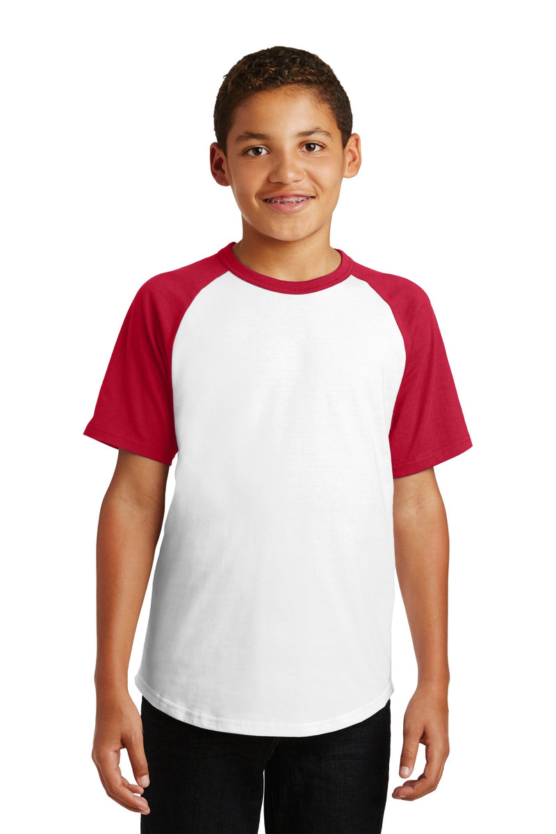 Sport-Tek ®  Youth Short Sleeve Colorblock Raglan Jersey. YT201