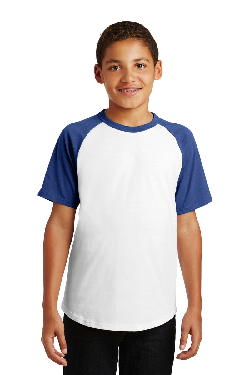 Sport-Tek ®  Youth Short Sleeve Colorblock Raglan Jersey. YT201