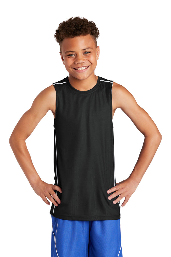 Sport-Tek ®  Youth PosiCharge ®  Mesh Reversible Sleeveless Tee. YT555