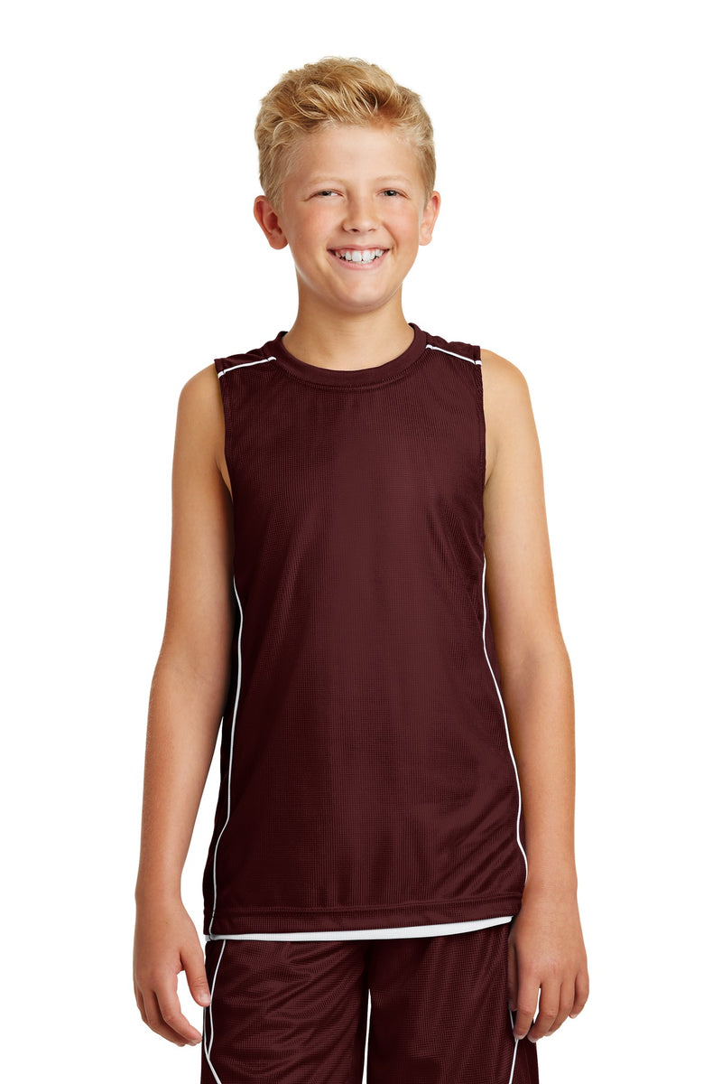 Sport-Tek ®  Youth PosiCharge ®  Mesh Reversible Sleeveless Tee. YT555